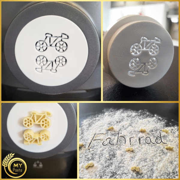 MY PASTA - bicycle - pasta mold for pasta maker - suitable for Philips Pasta Maker Avance - pastadisc matrices for homemade pasta - Image 4